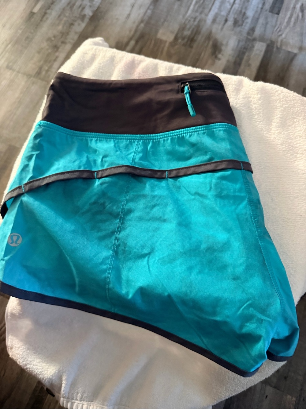 lululemon athletica Teal and Black Women's Running Shorts